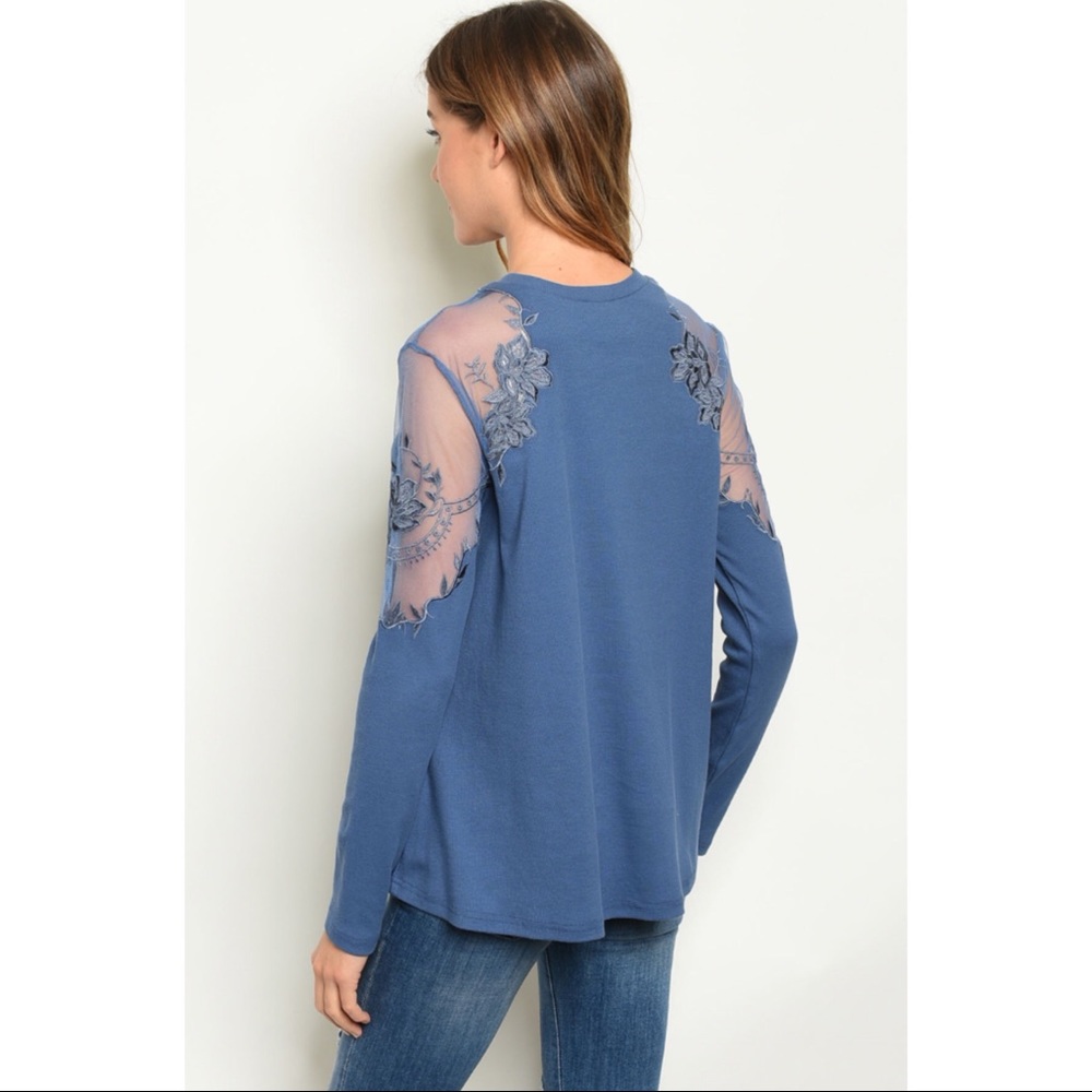 Indigo Lace Tunic - Picture 2 of 2